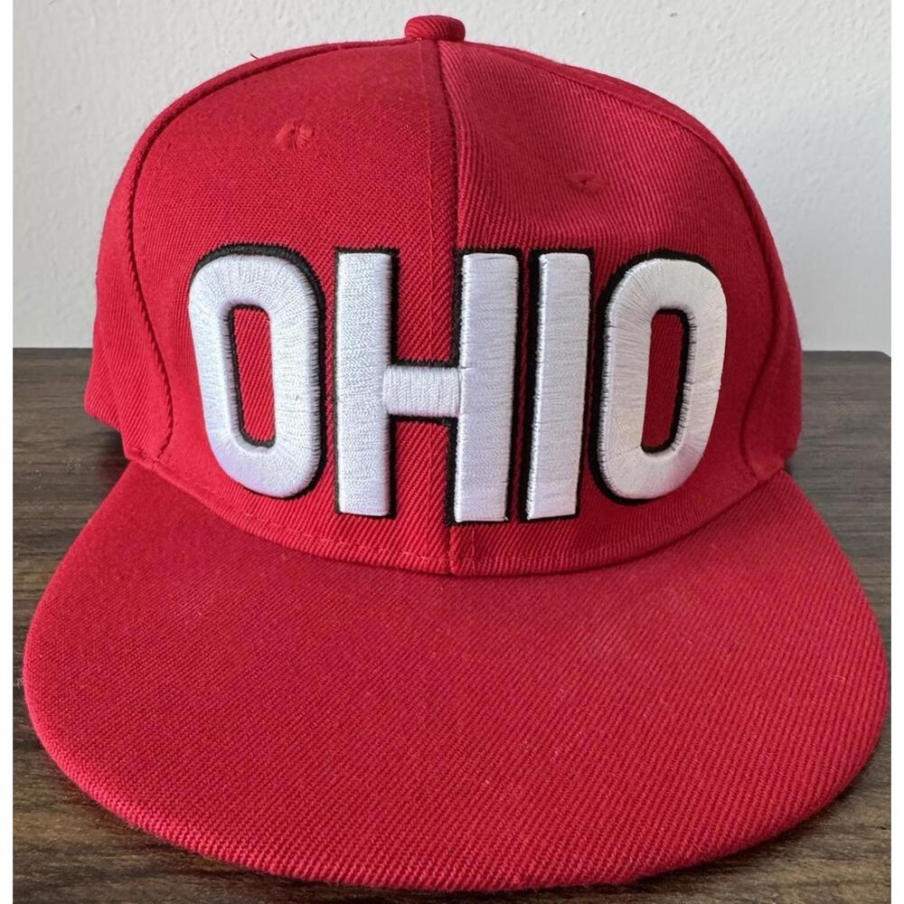 OHIO Embroided Snapback Flatbill Hat